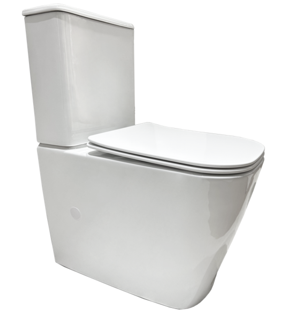 Унитаз-компакт безободковый WAVE ALEO Tornado1.0, гор,ниж,2-кн.арм, дюро,м/л,быстр,БЕЛЫЙ глянец NEW