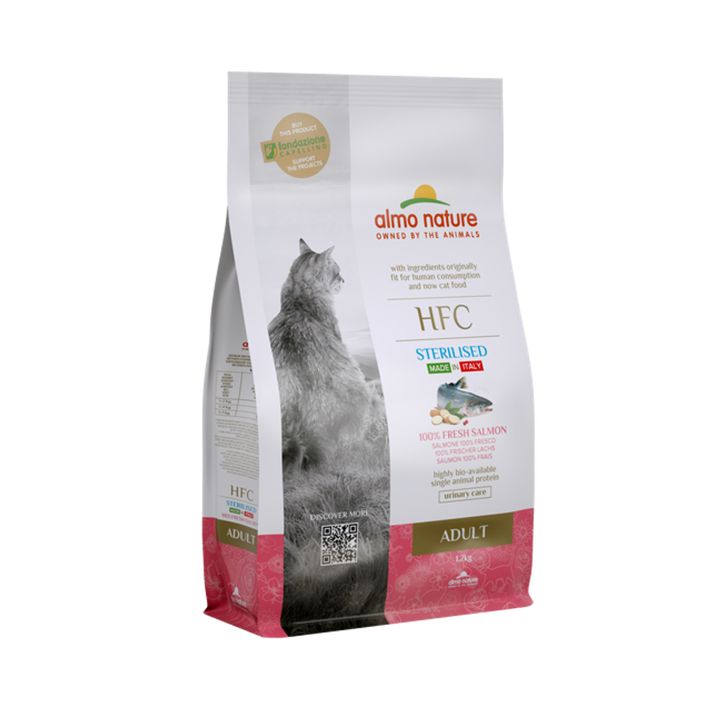 Almo Nature Для стерилизованных кошек со свежим Лососем (50% рыбы) (Adult Sterilized Salmon) 1,2 кг