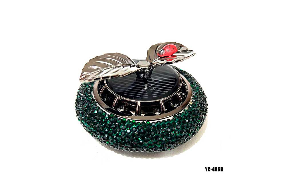 Ароматизатор-игрушка -на торпеду- Божья коровка - солн батар (жидк)- YC-40GN Green