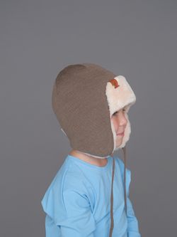 Шапка зимняя вязаная (Кофе с молоком) ТОКИ