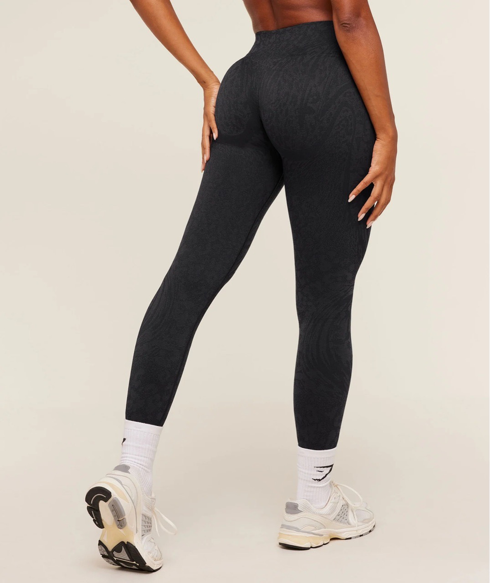 Леггинсы GYMSHARK Adapt Animal X Whitney Leggings Black