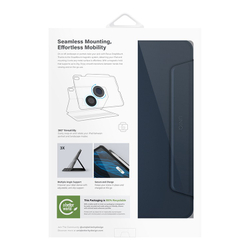 Uniq для iPad Air 11 (2024/25) чехол ROVUS SnapMount Magnetic 360 Rotating Detachable Navy Blue