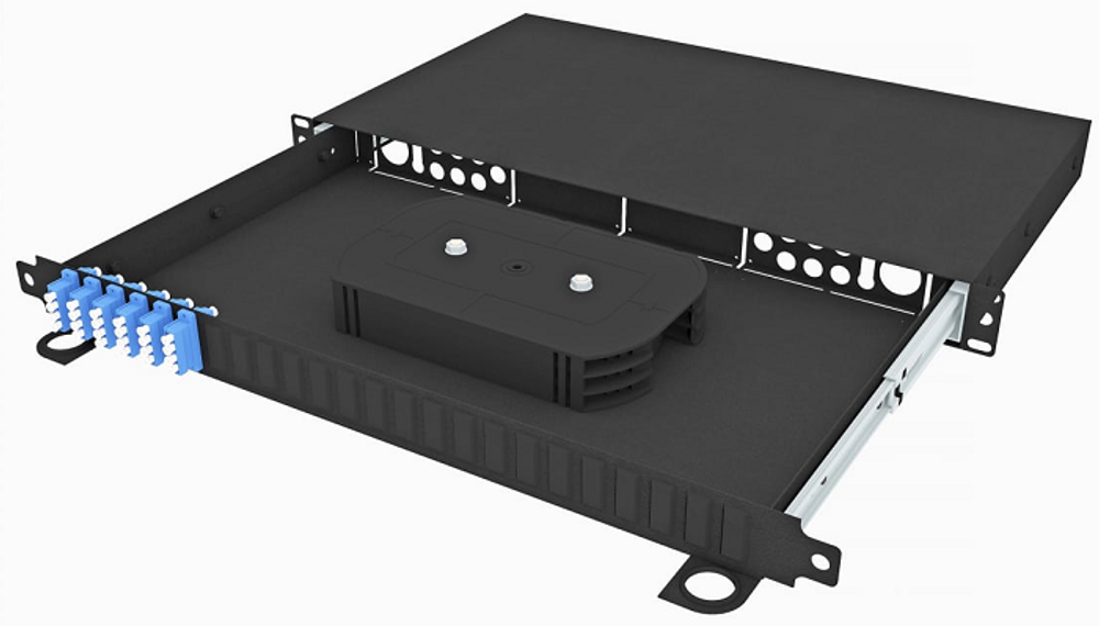 Кросс оптический стоечный  TopLAN КРСв-Top-1U-24LC/U-OS2-BK