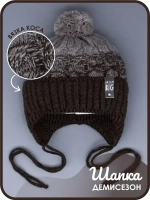 Шапка для мальчика осенняя на завязках