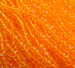 БП007НН23 Хрустальные бусины "рондель", цвет: оранжевый прозрачный, 2х3 мм, кол-во: 95-100 шт.