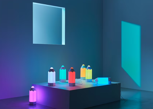 ПЕЛАРБОЖ PELARBOJ Светодиодная лампа карандаш 29 см, многоцветная