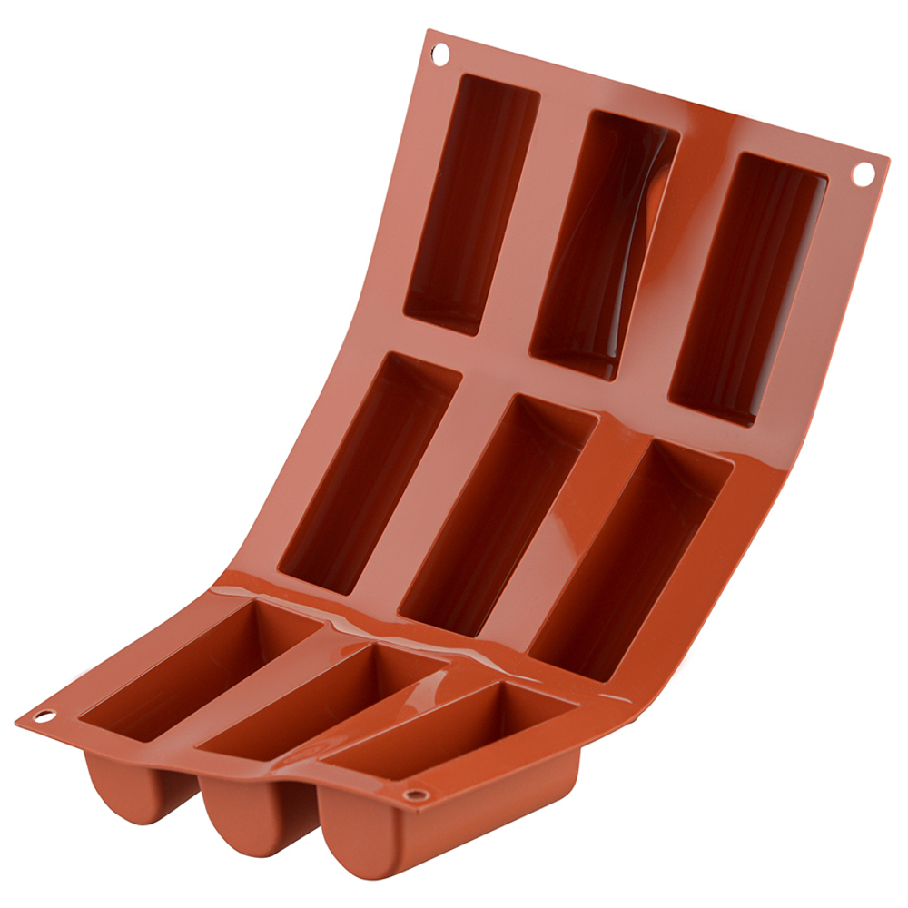 Форма силиконовая для приготовления пирожных и конфет midi buche, 17х30 см