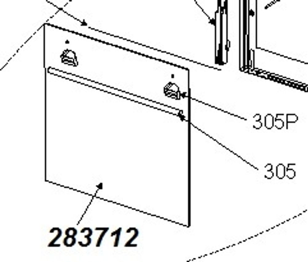 Внешнее стекло дверки духовки GORENJE 283712