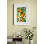 Картина авторская акварельная в паспарту 30х40 см на стену для интерьера "Мандарин"