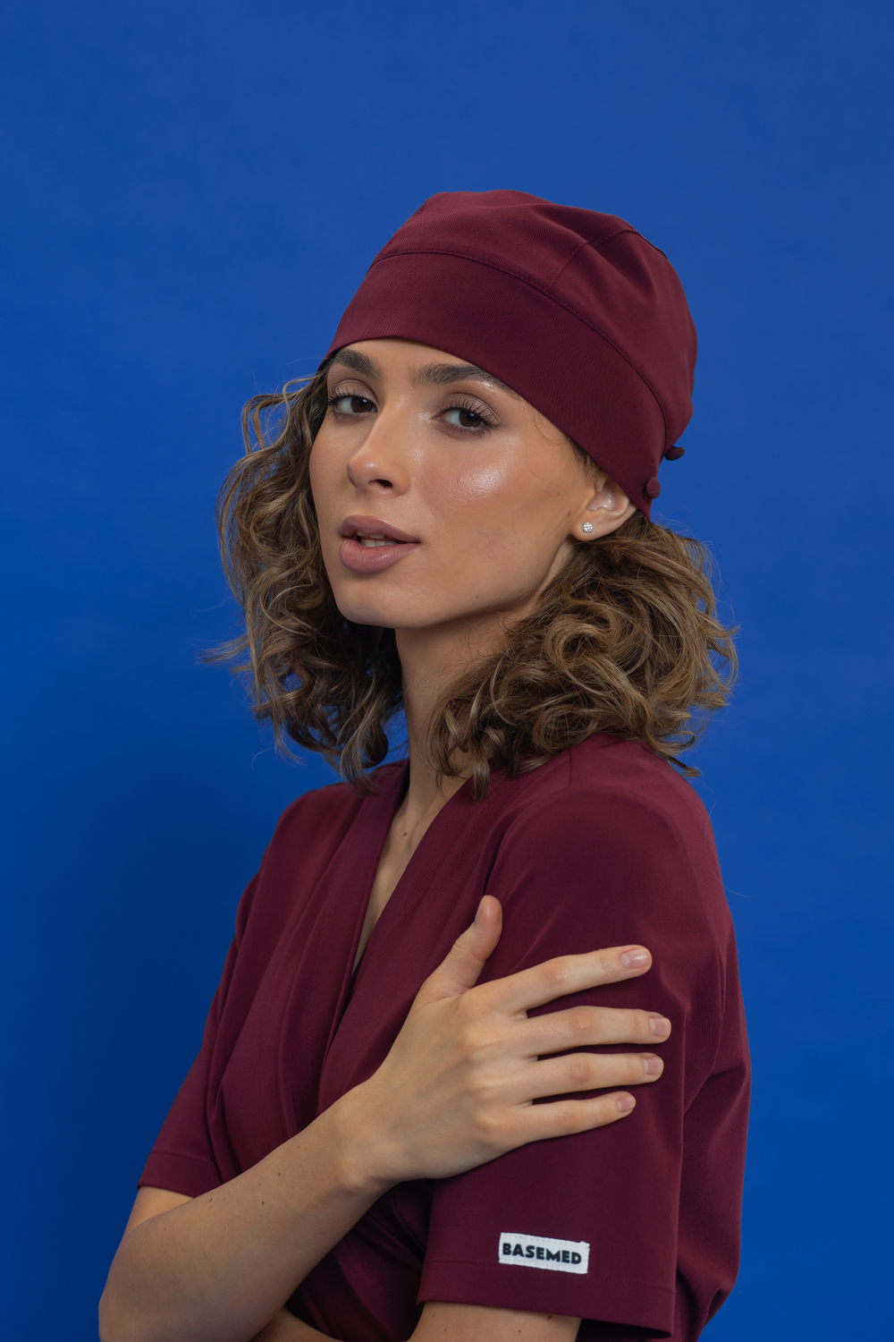 Шапочка с фиксаторами женская