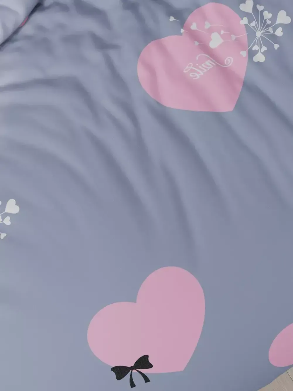 Наволочка комплект 2шт Полисатин Мечта "Loved" 50x70 см на молнии