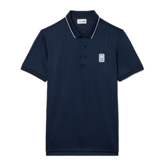 Мужское теннисное поло Lacoste Ultra Dry Heritage Tennis - navy blue