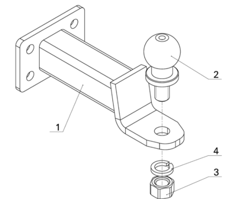 Фаркоп Avtos для TOYOTA Land Cruiser 80 AVTS.TY-06Z