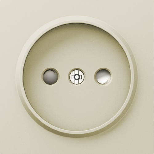 Накладка для розетки без заземления, со шторками 16A 250 В~, шампань, серия A07