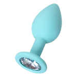 Мятная анальная пробка 7см с прозрачным кристаллом ToyFa ToDo Brilliant 357013