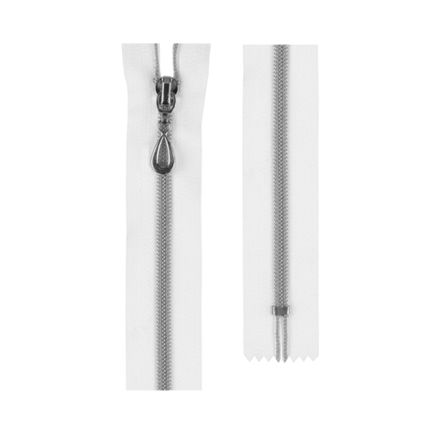 Молния декор. "GAMMA" с напылением, 16 см, нераз., №101S серебро