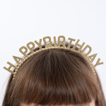 Ободок, Happy Birthday, Сверкающий жемчуг, Золото