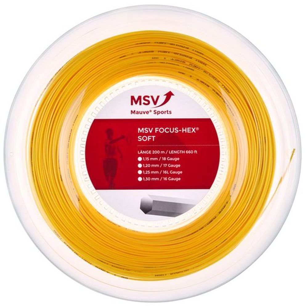 Теннисные струны MSV Focus Hex Soft (200 m) - yellow