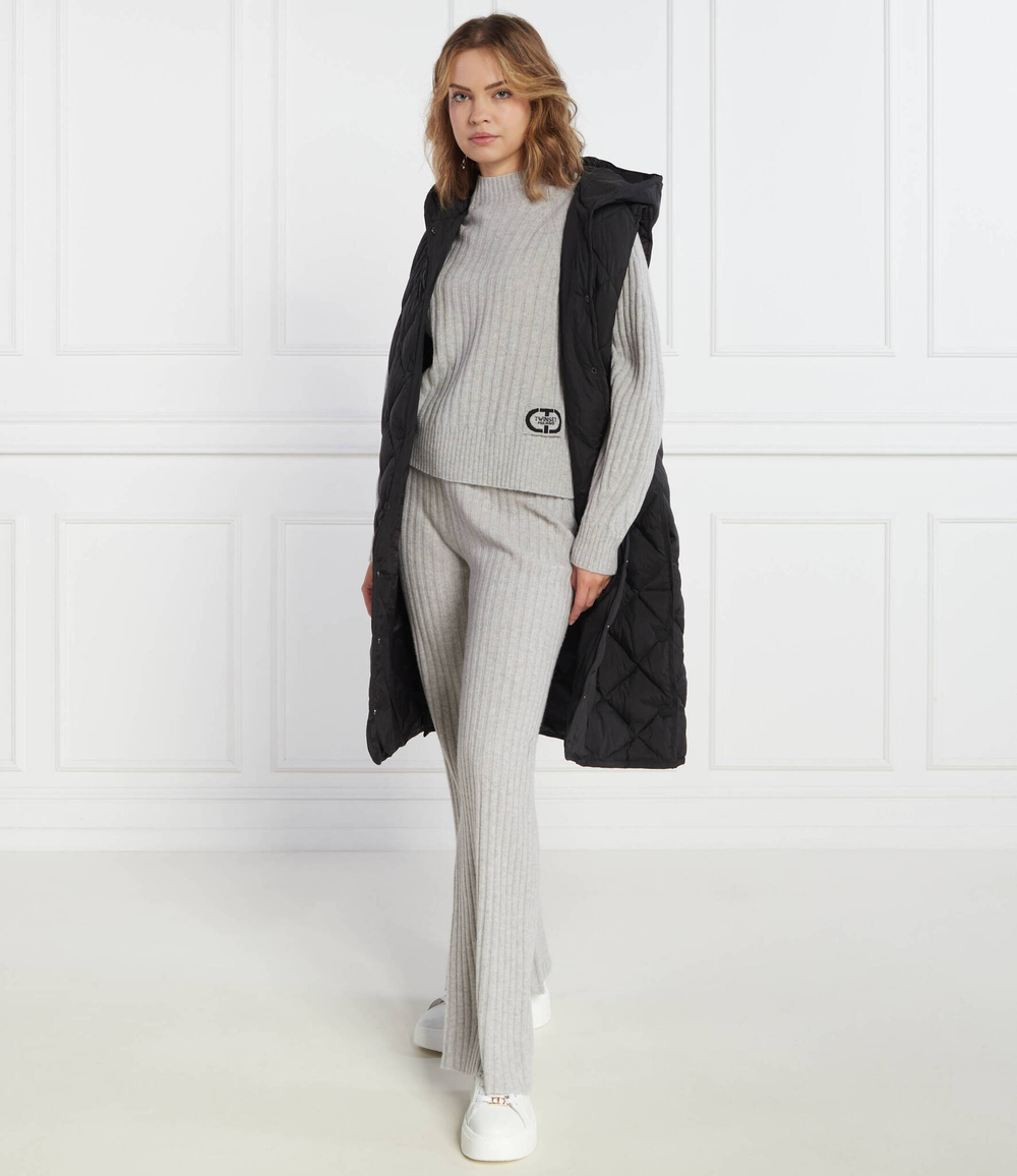 Хлопковый свитер TWINSET - серый(232TP3202)