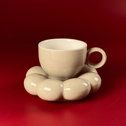 Lenardi 164-022 Чашка 220мл с блюдцем в под.цуп.(х24)Фарфор