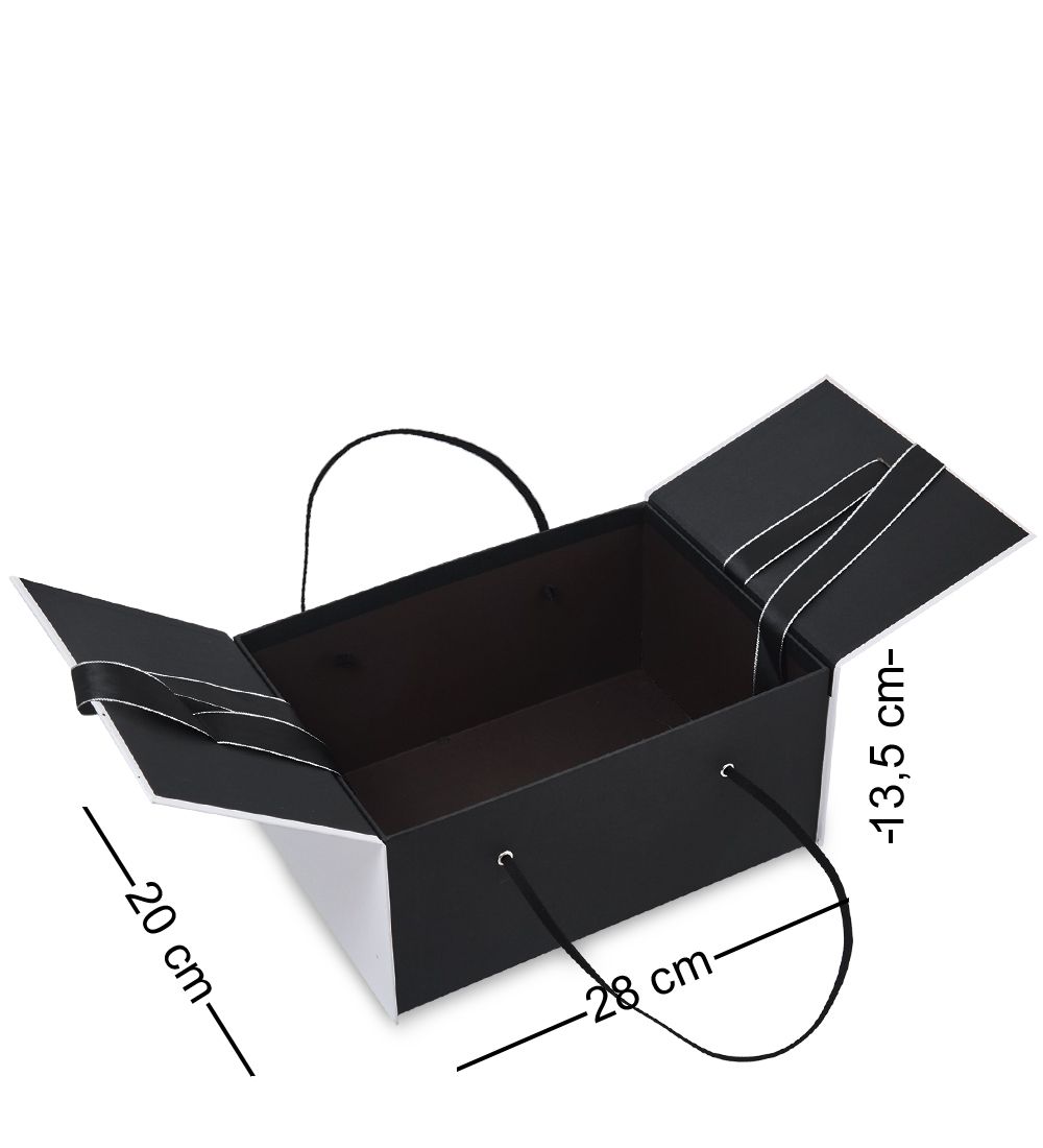 WF-185-B Набор коробок из 3 шт, черно-белый