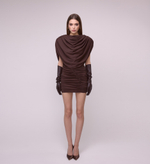 Платье DARK BROWN PELERINE