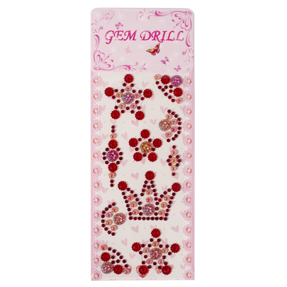 Наклейки-стразы Alingar, акриловые, "Корона", корона, цветы, пакет с европодвесом