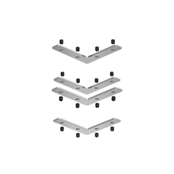 TR2019-AL Комплект угловых соединителей трека SLOTT, алюминий