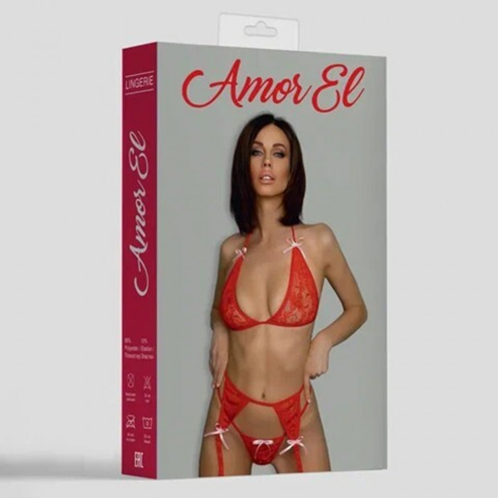 Комплект эротического белья Barselona красный L/XL