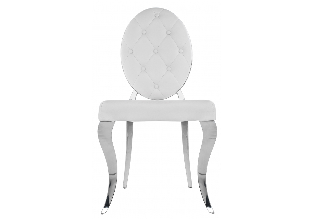 Стул на металлокаркасе Woodville Odda белый, ножки хром