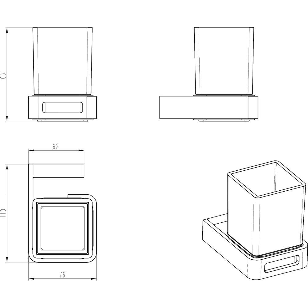 Стакан Boheme Q 10944-NB Nikel Brush
