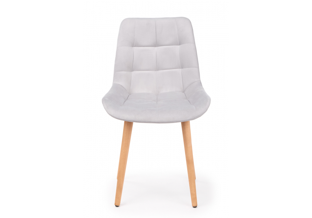 Стул деревянный Woodville Челси светло-серый (zd 960), светлое дерево np, ножки натуральные