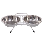 Миска металлическая двойная «Декстер», диаметр 11см/высота бортика 3см/150мл