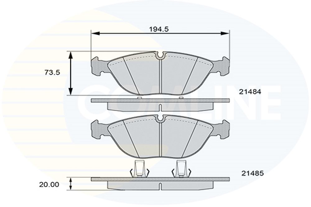 COMLINE - CBP01003-CML - Brake Pad Set, disc brake