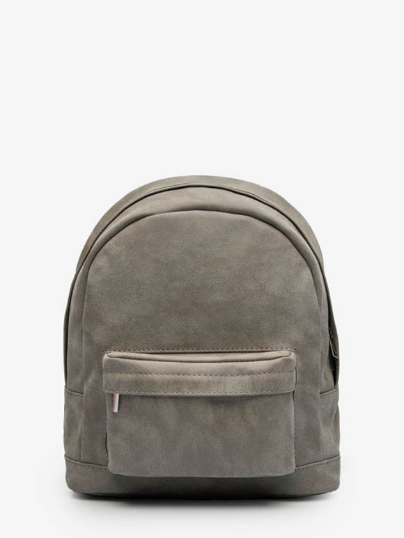 рюкзак закругленный какао серо-бежевый M эко