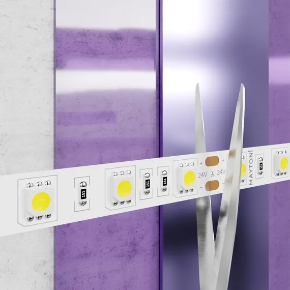 Светодиодная лента 24В 5050 14,4Вт/м 6000K 5м IP20 Led Strip 10170