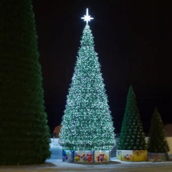 Уличная светодинамическая елка Уральская зеленая 4 м., каркасная, ПВХ, Green Trees (GT4URPVCLED)