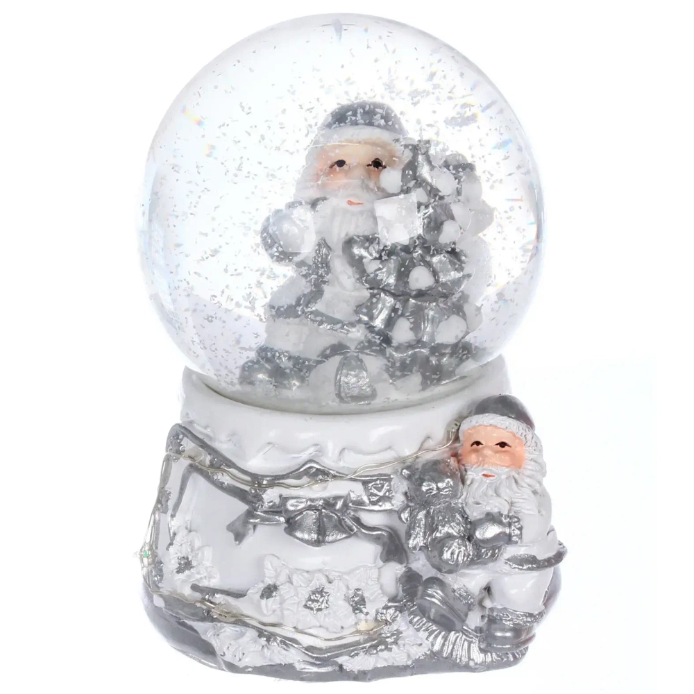 Сувенир Снежный шар «Белая сказка» 9*9*12.5 см (с музыкой и подсветкой), микс