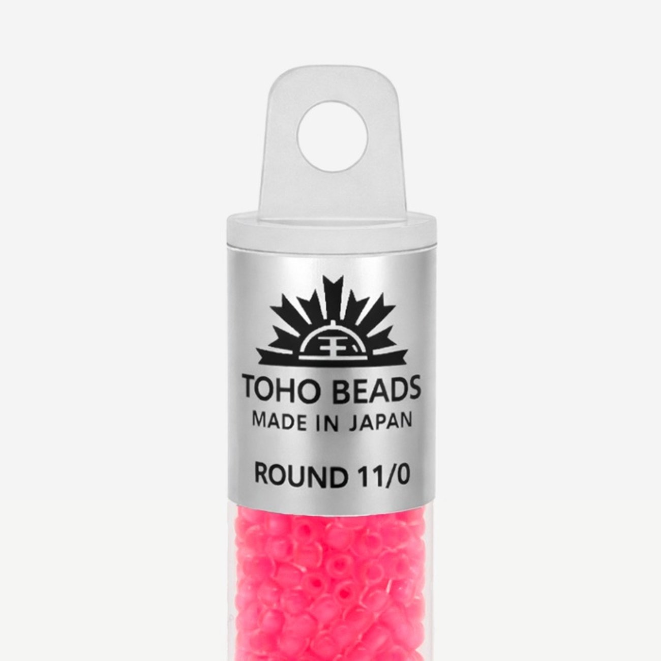 Японский бисер TOHO Round 11/0 (№971), окрашенный изнутри прозрачный матовый