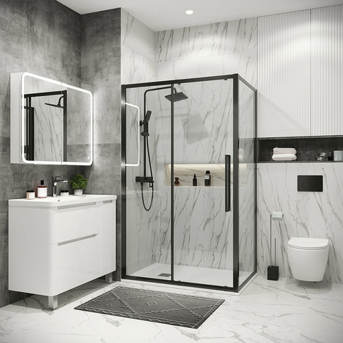 Душевая стенка Grossman Cosmo 70 200.K33.02.70.42.00 профиль Графит сатин стекло прозрачное