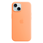Силиконовый чехол с поддержкой MagSafe Apple Silicone Case для iPhone 15, Orange Sorbet (Апельсиновый сорбет)