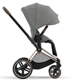 Коляска Cybex Priam IV Rosegold complete и автокресло Cloud G i-Size Fog Grey 3 в 1 Mirage Grey