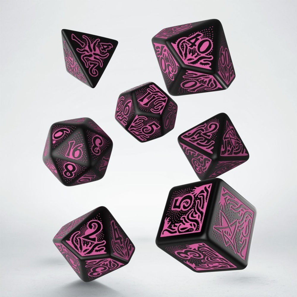 Call of Cthulhu 7th Edition Black & magenta Dice Set