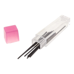 Циркуль автоматич,с запасн.стержнями, пласт.футляр,крышка-линейкой,3 цв.микс