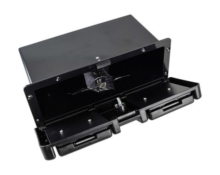 Ящик перчаточный с 2-мя держателями стаканов черный