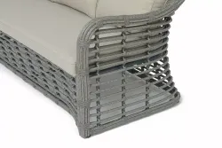 "Ницца" диван из искусственного ротанга трехместный, цвет серый