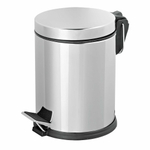 Ведро для мусора 12л нерж матовое с педалью 31624