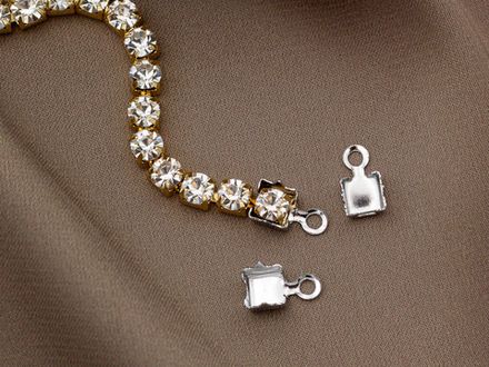 Концевик 3,3мм на стразовую цепочку 2,7мм