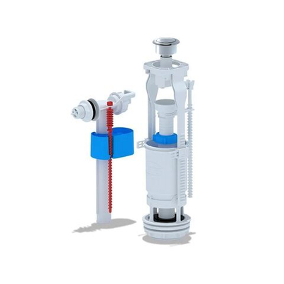 Арматура для бачка унитаза боковая, 1/2", пластик, кноп, хром, Ани Пласт, WC6050M