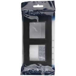 Рамка для розеток и выключателей ЭРА Elegance 14-5012-05 Classic, на 2 поста, антрацит